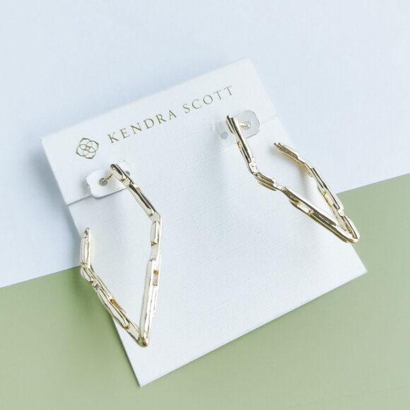 Kendra Scott Rylan Small Hoop Earrings - Gold - Picture 2 of 4